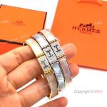 New Replica Hermes Clic Clac H Bracelet with Diamonds